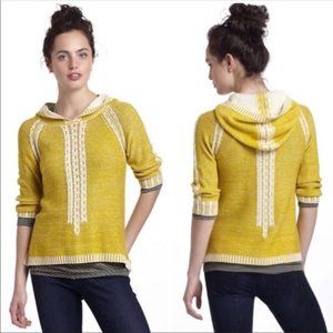 Anthropologie Far Away From Close Yellow Sweater